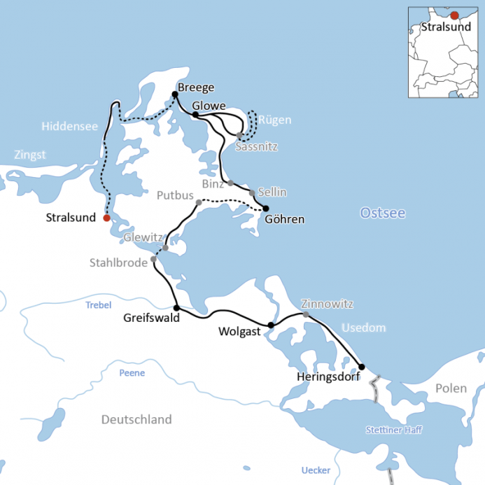 Остров рюген карта